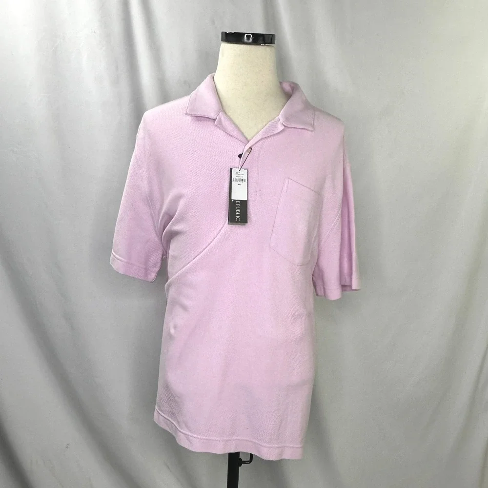 Banana Republic Mens XXL Polo Spring Lily Pink Preppy Versatile Office Golf